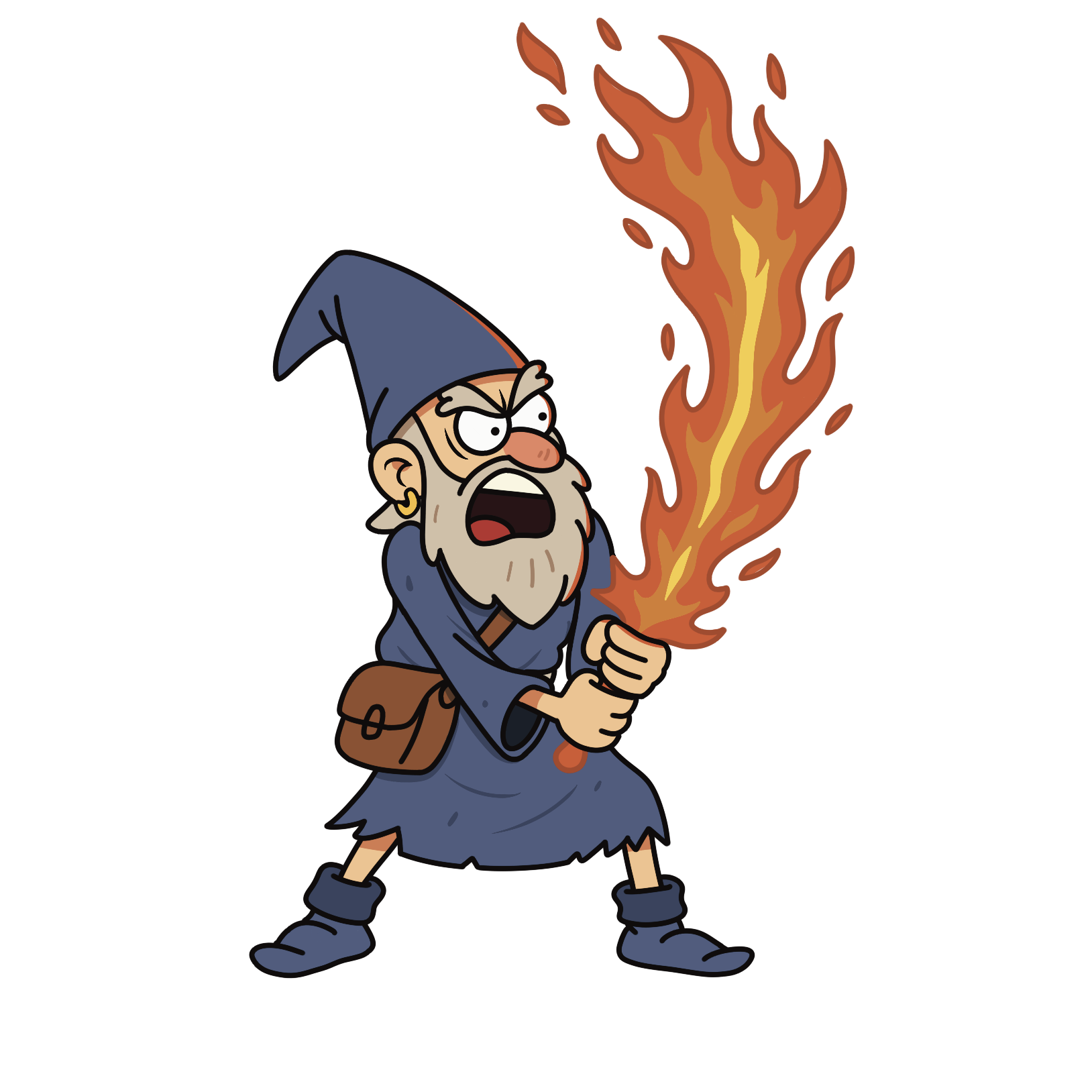 image du sorcier qui tient une épée de feu